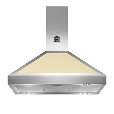 Cappa camino Bertazzoni K90AMHCRA 90 cm. 1 motore colore inox e crema classe A