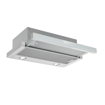 Cappa integrata sottopensile Tecnowind Slim 90 luce a led 3 livelli velocità 90 cm verniciata grigio con frontalino inox