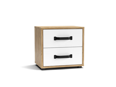 Comodino Mosso MO1 colore rovere e bianco