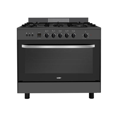 Cucina Stromboli 90x60 cm con forno a gas e grill elettrico colore nero classe A Samet