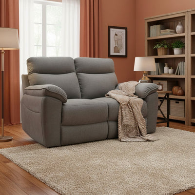Divano Bostonfix 2 posti fisso in tessuto giulia 9713 grigio