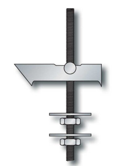 Ancora a bascula in acciao zincato c/barra mm.8x100 (pz.25)