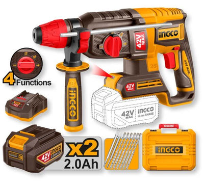 Tassellatore/Demolitore a Batteria 42V c/2 Bat.2.0ah+caric.+valigetta