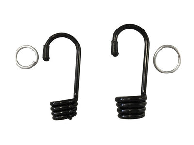 Ganci in metallo per corda elastica da 10/12mm in blister da 2 pezzi