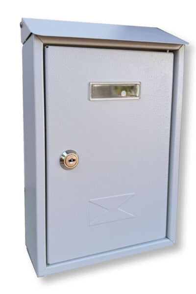 Cassetta Lettere Plus mm.180x70x280 grigio chiaro con cilindro chiave