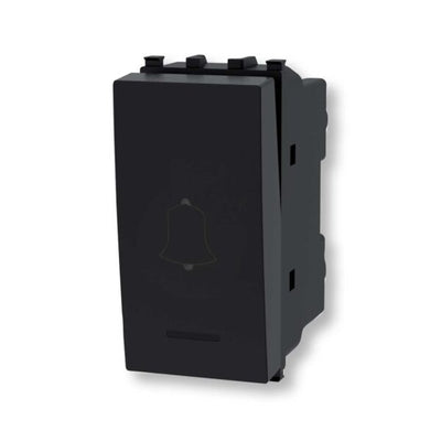 Pulsante Campanello nero Serie Plana