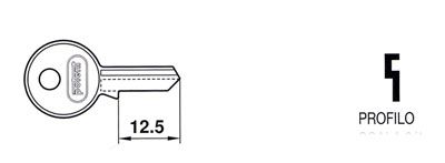 Chiave per lucchetto mm.15+20 Potent