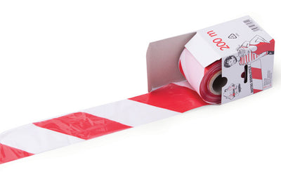 Nastro Segnaletico cm.7x200mt Bianco/Rosso