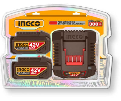 Battery Pack 42V 2 Batterie da 2.5Ah + Caricabatterie