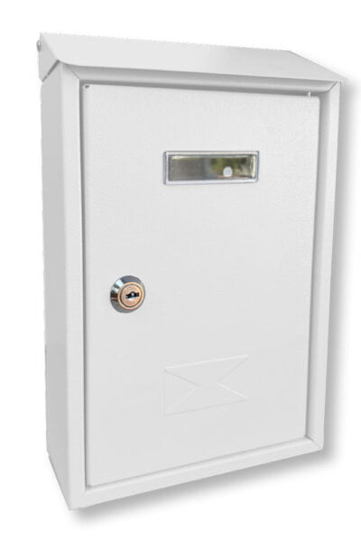 Cassetta Lettere Plus mm.220x70x330 bianco con cilindro chiave