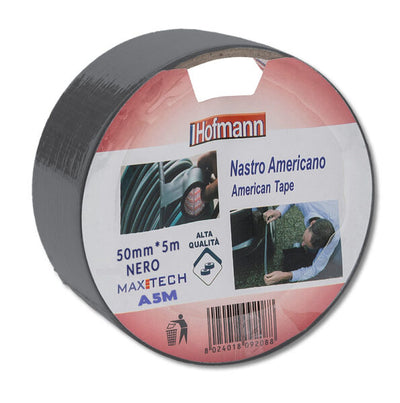 Nastro americano a180 hofmann gomma sintetica 50mmx5mt nero
