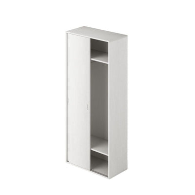 Ingresso modulo da 90 H.212 ante scorrevoli con appendiabiti colore bianco frassinato
