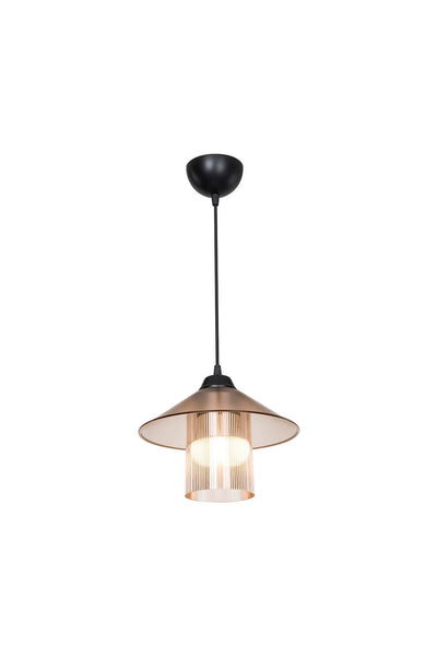 Lampada da soffitto Inka ASZ1464 con paralume in plastica ambrata