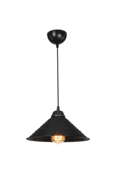 Lampada da soffitto Sava ASZ1617 con paralume in metallo nero
