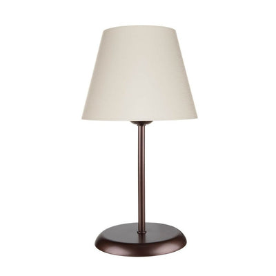 Lampada da tavolo Elva ASZ1050 in metallo e paralume in PVC effetto tessuto