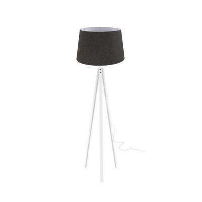 Lampada da terra DECOBI2660 con paralume in PVC effetto tessuto nero