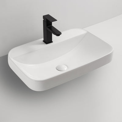 Lavabo da semincasso CUP6026B in ceramica 60x40x16.5 cm bianco