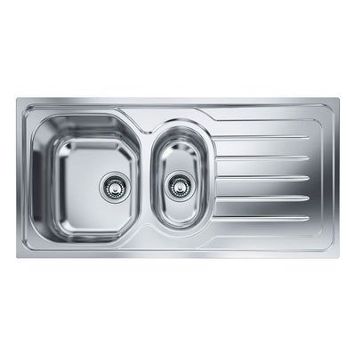 Lavello 1 vasca e mezza Franke OLL 651 con gocciolatoio destro 100x50 cm. inox