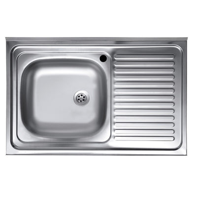 Lavello appoggio 80x50 SA216 1 vasca e gocciolatoio destro
