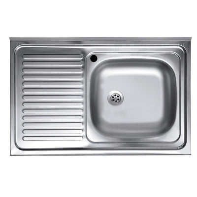 Lavello appoggio 80x50 SA216 1 vasca e gocciolatoio sinistro