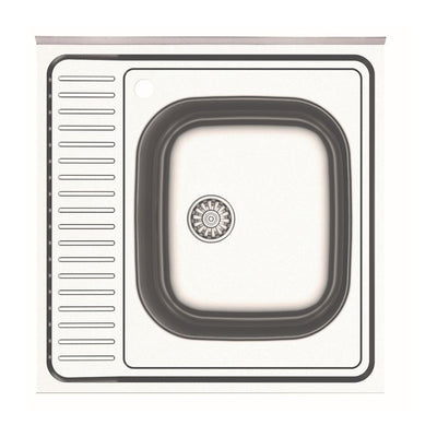 Lavello da appoggio SA24 una vasca 60x60cm. inox