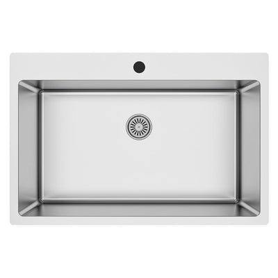 Lavello da incasso SA233 1 vasca 76x50.5 cm. inox