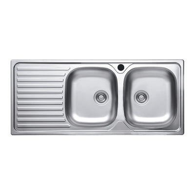 Lavello 116x50 SA138 2 vasche e gocciolatoio sinistro