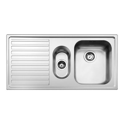 Lavello Smeg LL102S2 semifilo 100x50 cm 1+1/2 vasca con gocciolatoio sinistro inox