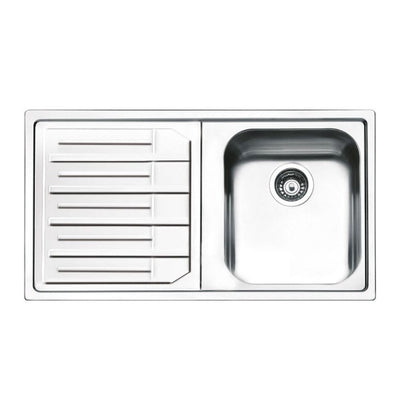 Lavello Smeg LP861S2 inox 1 vasca con gocciolatoio sinistro 86x50 cm.