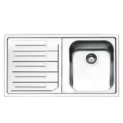 Lavello Smeg LP861S2 inox 1 vasca con gocciolatoio sinistro 86x50 cm.