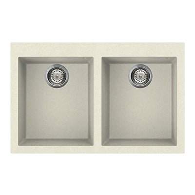 Lavello Smeg VZ3434P 2 vasche 79x50 cm colore panna