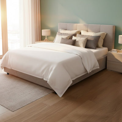 Letto matrimoniale Ascoli contenitore in tessuto Enjoy 03 tortora