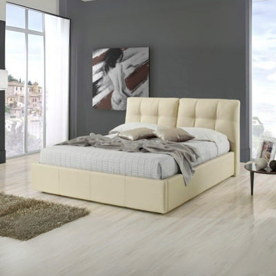 Letto matrimoniale Melia con contenitore crema