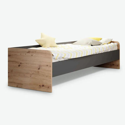 Letto singolo Gap System colore rovere e antracite