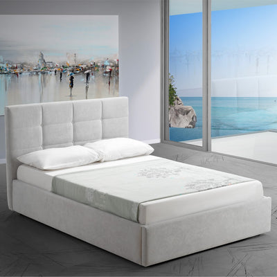 Letto una piazza e mezza con contenitore Napoli grigio Soro 90