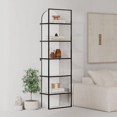 Libreria Archy 5 ripiani in colore bianco