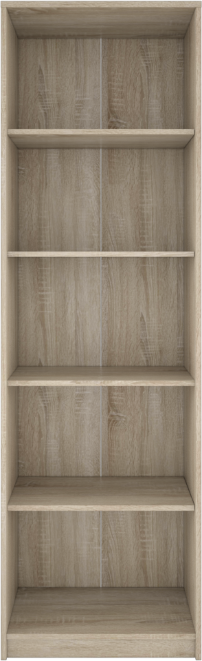 Libreria Nepo con 5 nicchie a giorno colore rovere