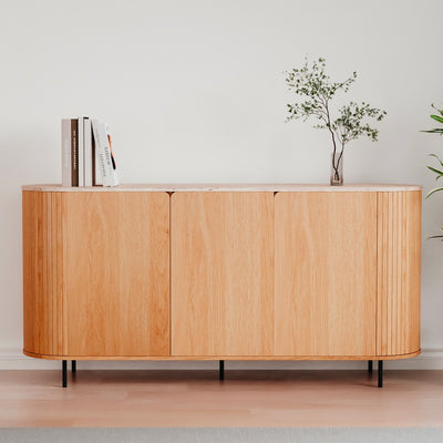 Madia Fabia 51A con 3 ante colore rovere e top effetto travertino