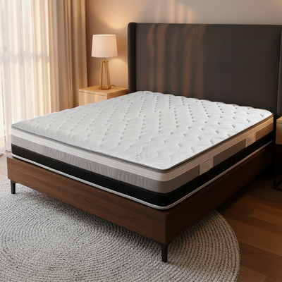 Materasso matrimoniale Poli con molle insacchettate e memory sfoderabile 160x200xH25 cm.