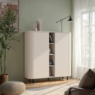 Mobile contenitore Marini 2 ante e 4 vani a giorno in colore cashmere