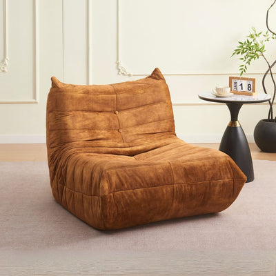 Poltrona Horace imbottitura in schiuma con rivestimento in tessuto UF912-02B caramello sottovuoto