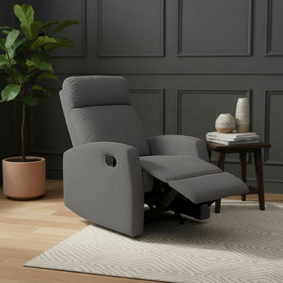 Poltrona relax Giada manuale tessuto grigio