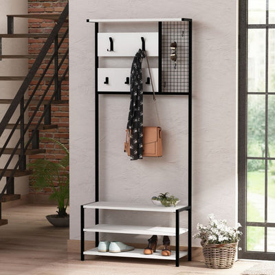 Scaffale ingresso Nomad colore bianco