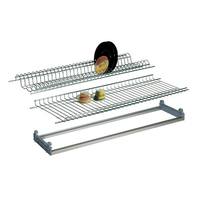 Scolapiatti incasso pensili da 80 cm. con telaio in alluminio regolabile