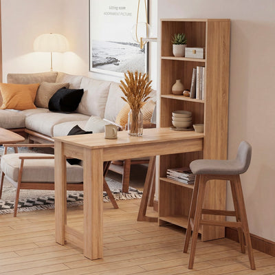 Scrivania compatta Mojo02 con libreria inclusa in colore rovere sonoma