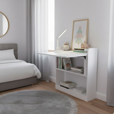 Scrivania tavolo pieghevole Plana colore bianco 64×56×H 82 cm