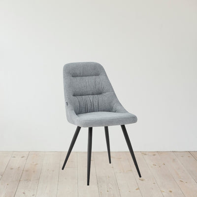 Sedia imbottita Cascade in tessuto colore grigio chiaro set 2 pezzi