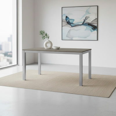 Tavolo allungabile 120x80 struttura alluminio e piano larice grigio Monster