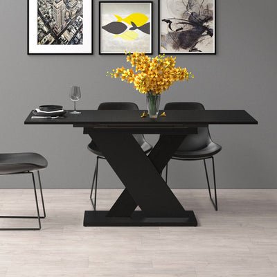 Tavolo allungabile Axi con allunga centrale in colore nero