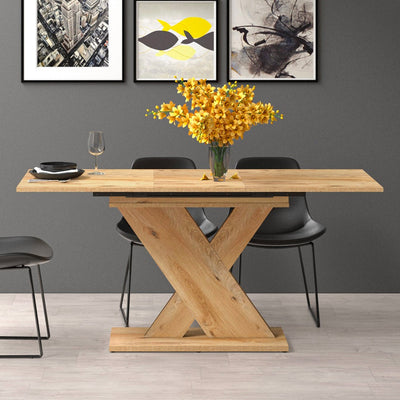 Tavolo allungabile Axi con allunga centrale in colore rovere